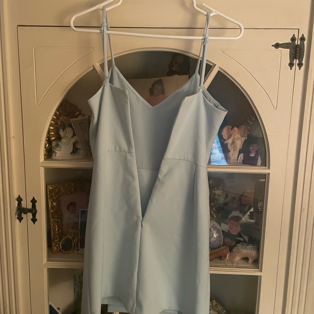 French Connection Blue Sheath Dress Spaghetti Strap - Picture 3 of 4
